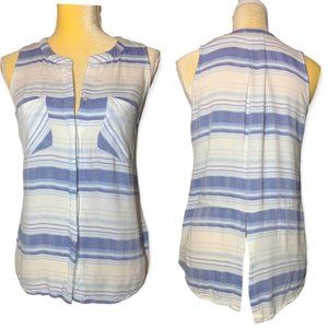 Cupio striped sleeveless button down shirt SIZE S
